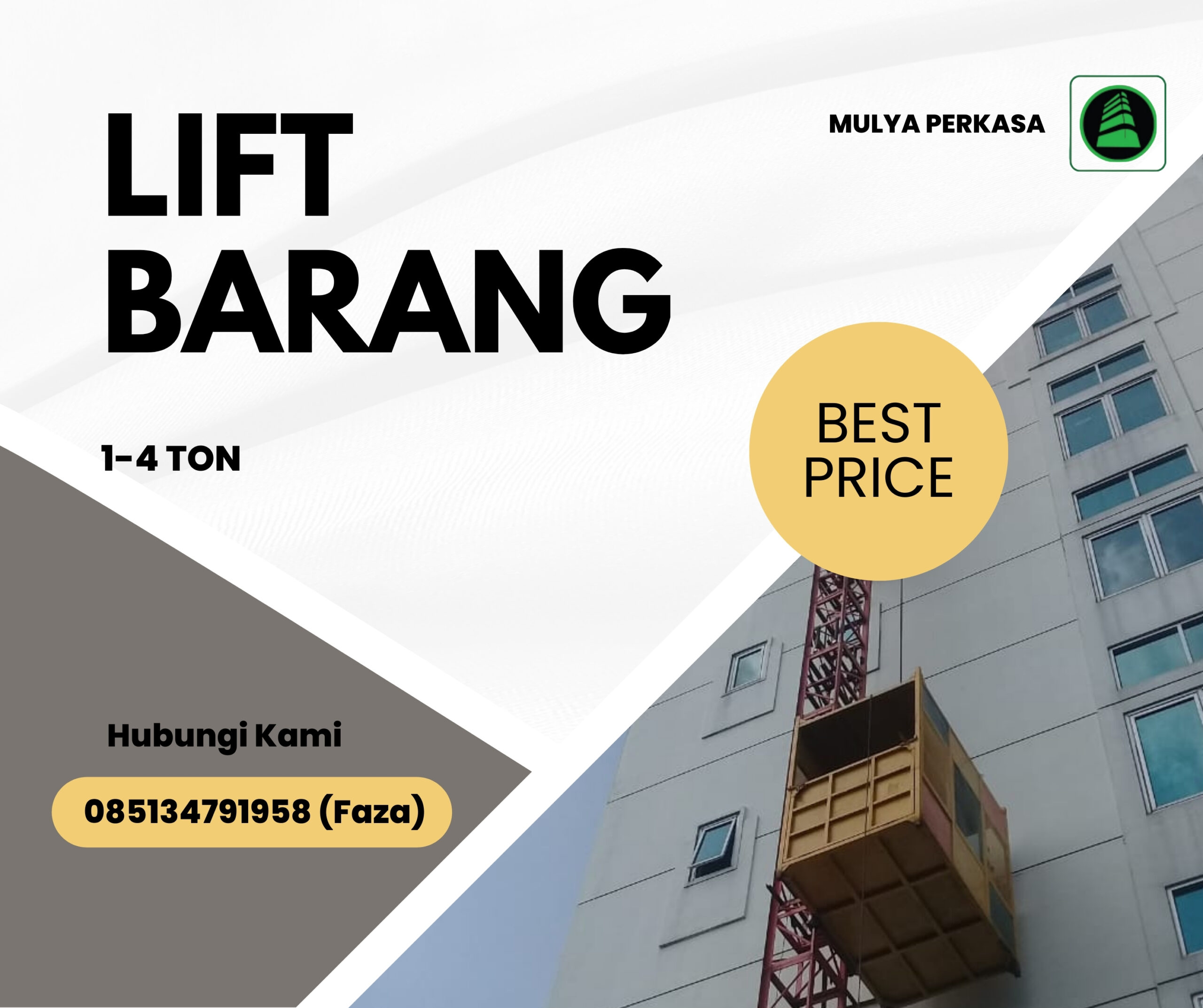 Sewa Lift Barang Kabupaten Kapuas Hulu: 085134791958