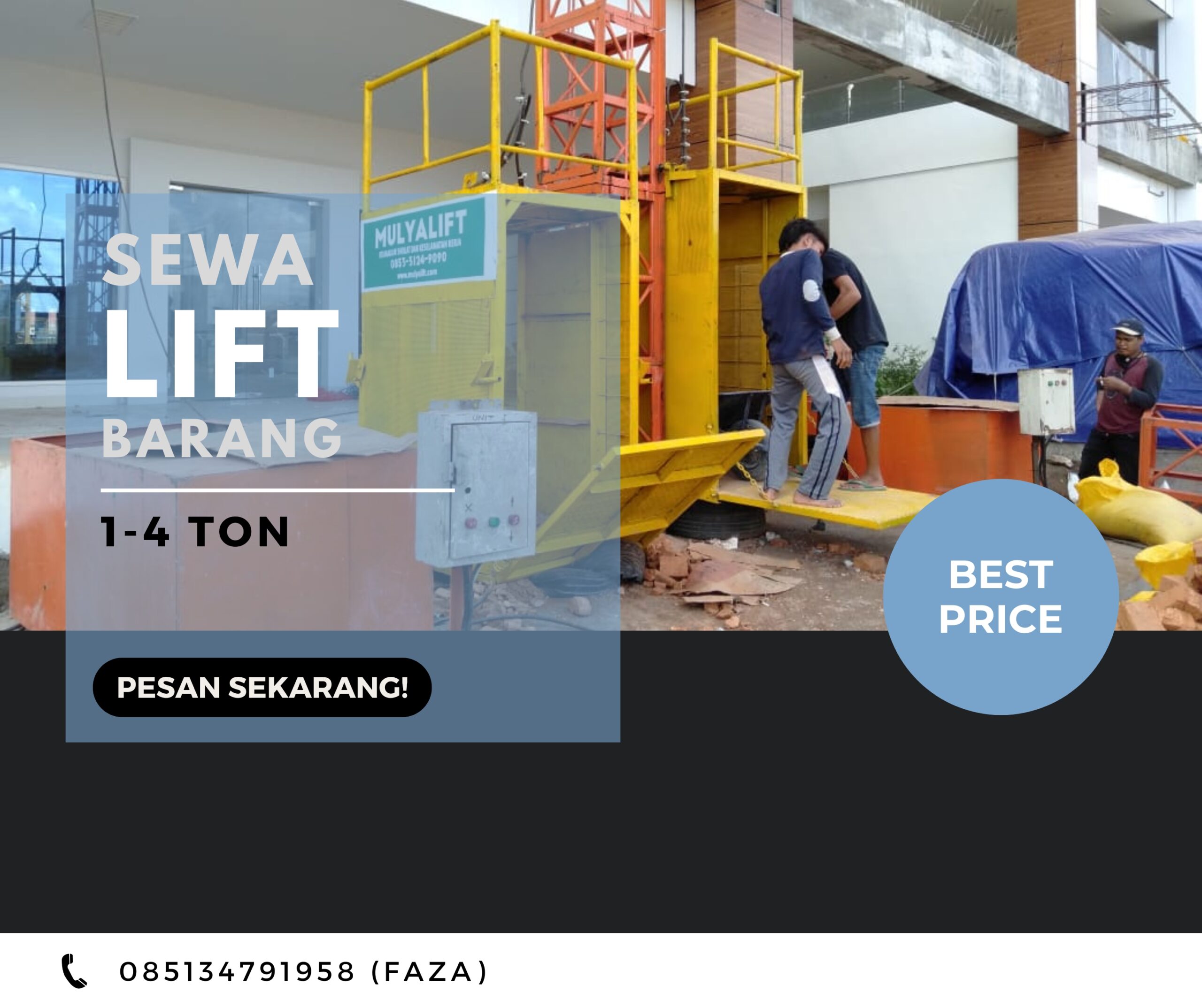 Sewa Lift Barang Kabupaten Ketapang: 085134791958