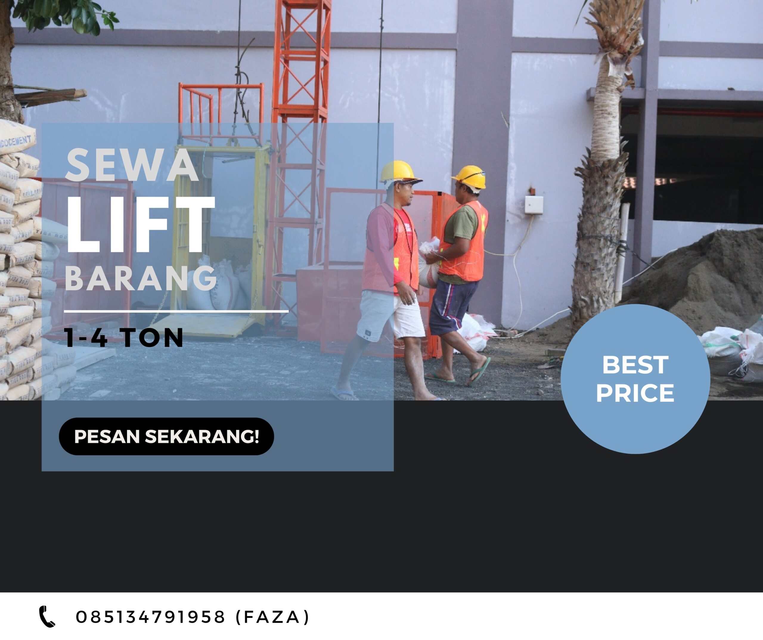 Sewa Lift Barang Kabupaten Kubu Raya: 085134791958