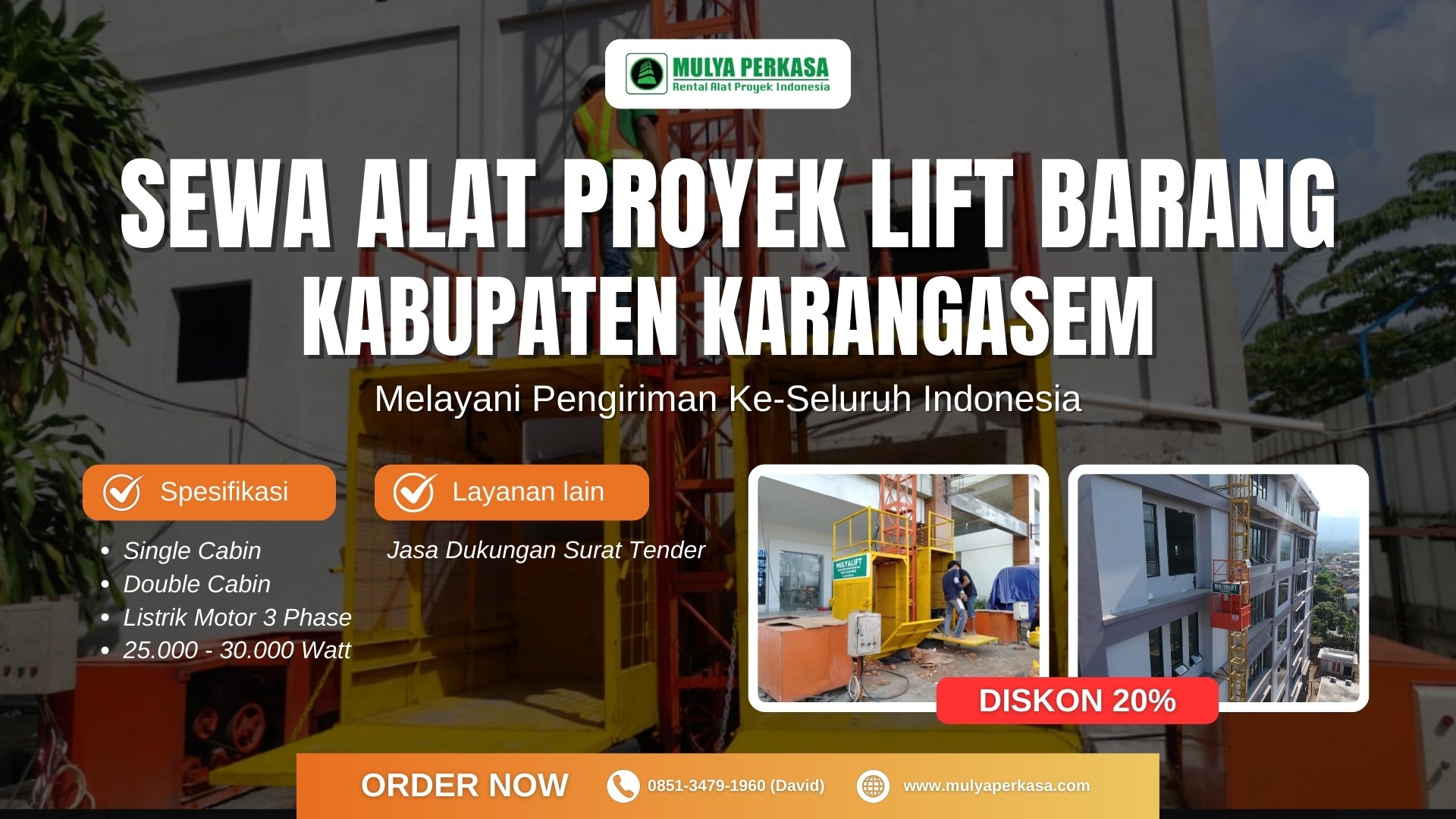 Lift Barang Kabupaten Karangasem Terbaik | 0851-3479-1960