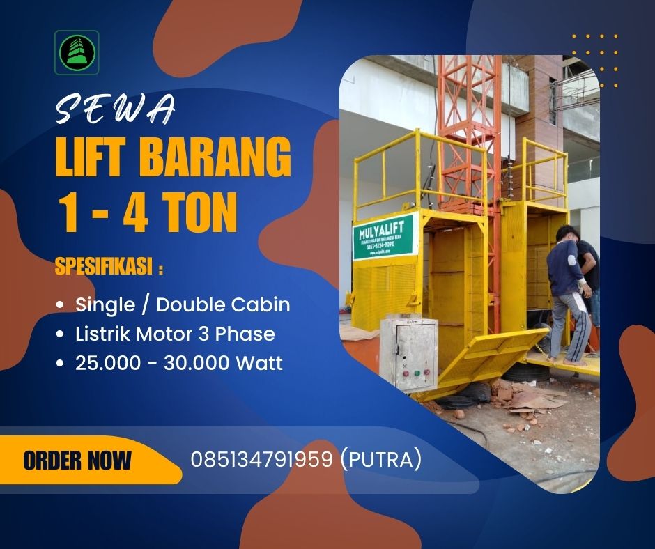 sewa lift barang makassar