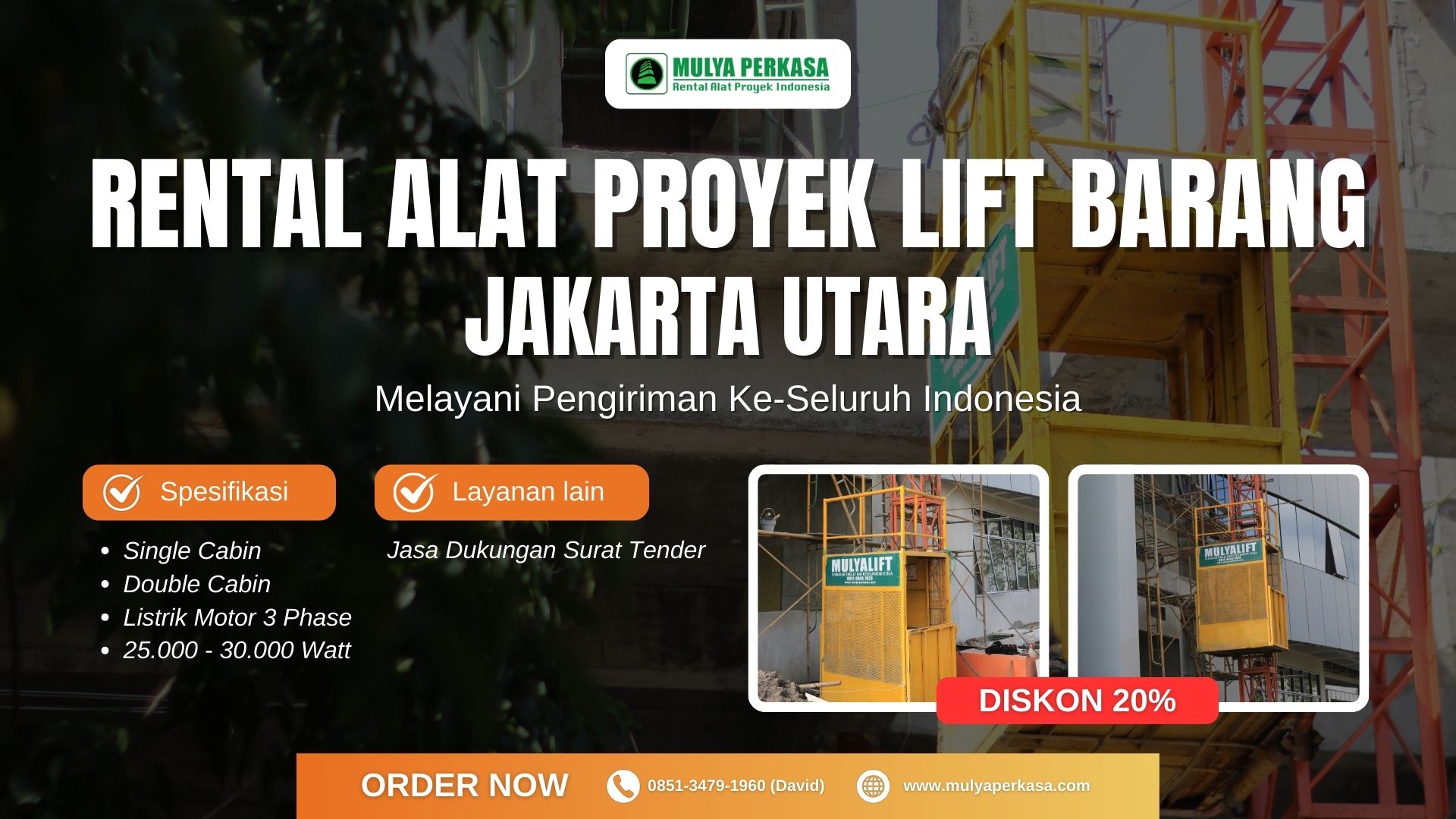 Sewa Lift Barang Jakarta Utara