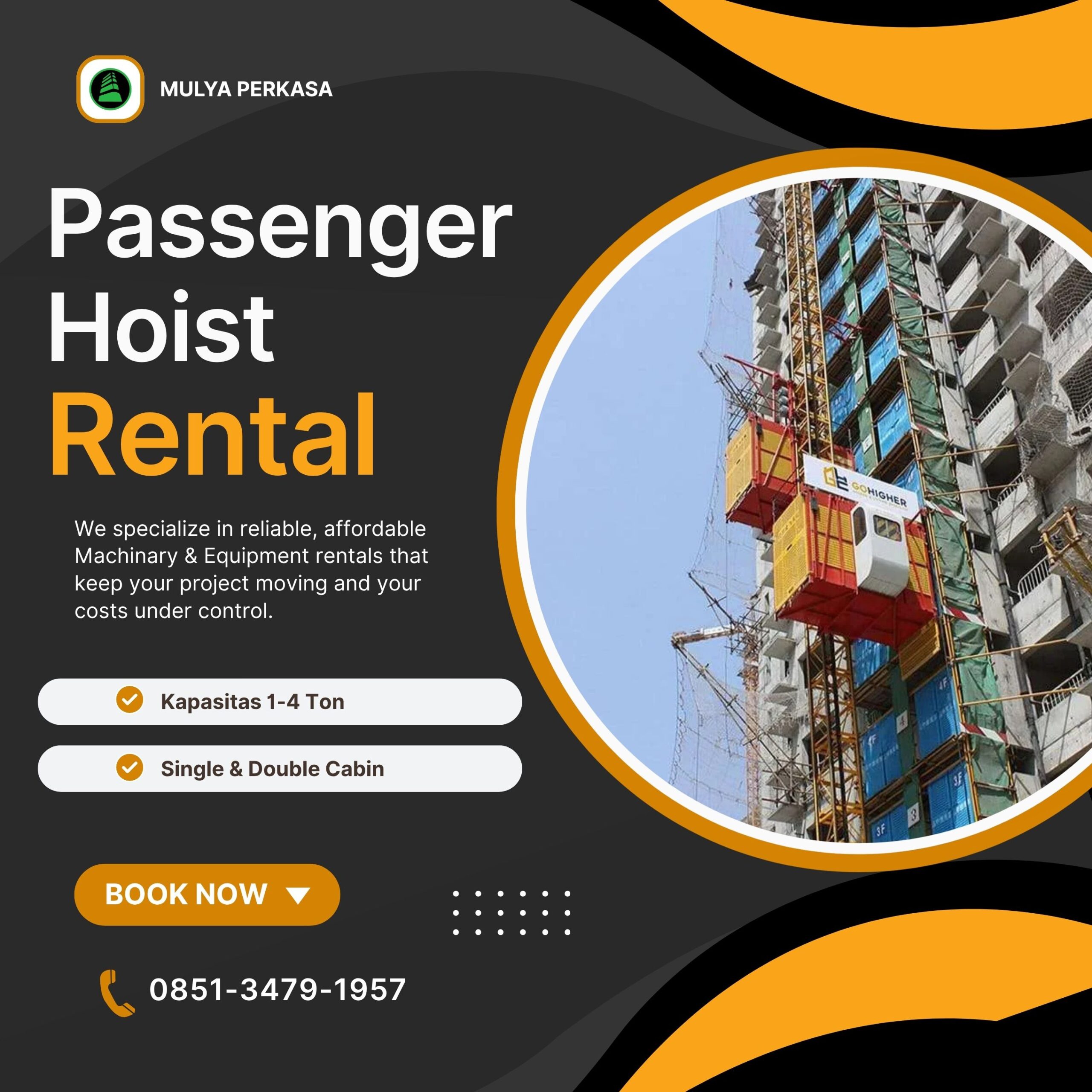 Sewa Passenger Hoist Bekasi