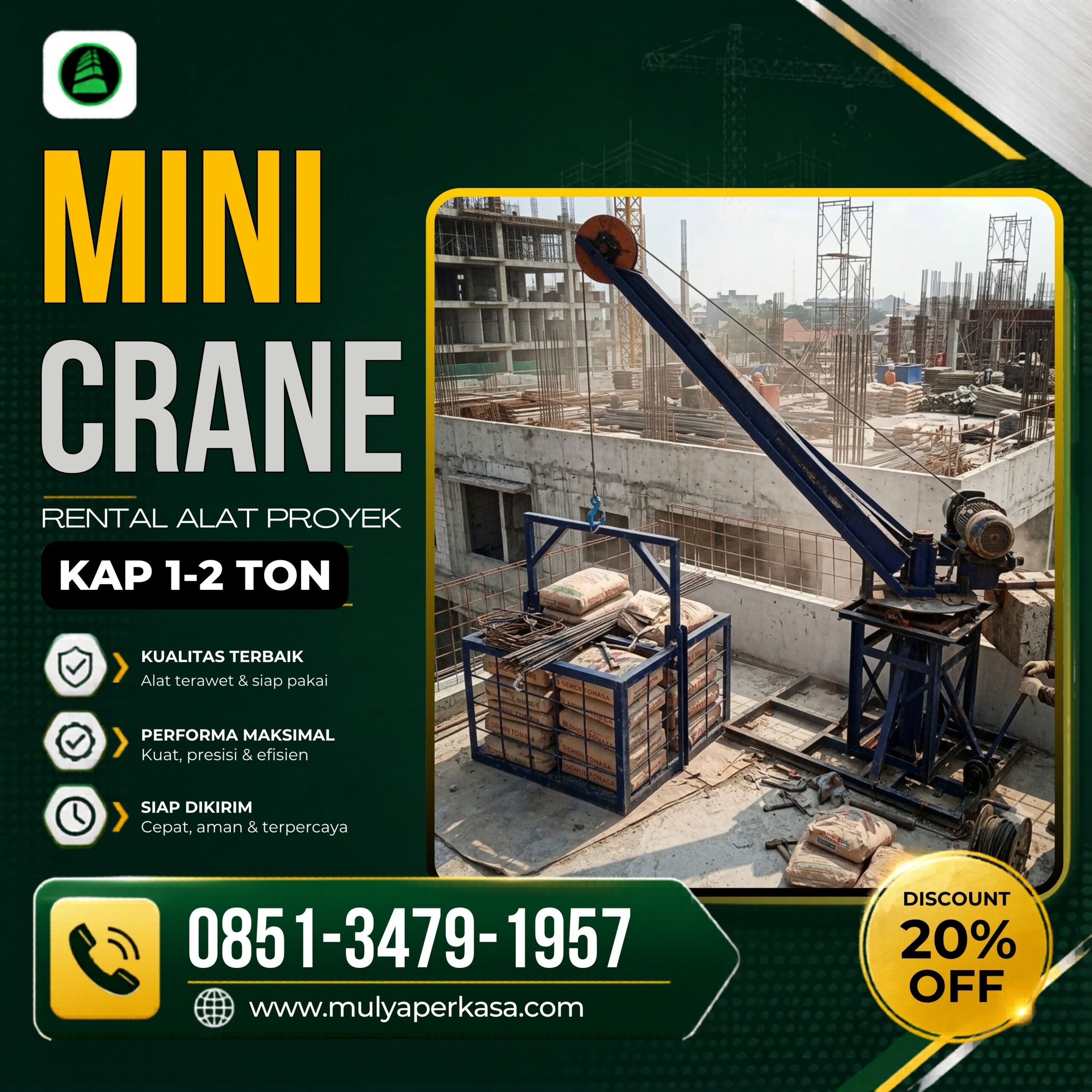 Rental Mini Crane Surakarta 1-2 Ton
