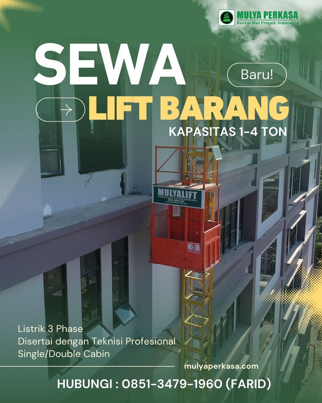 sewa lift barang Sleman