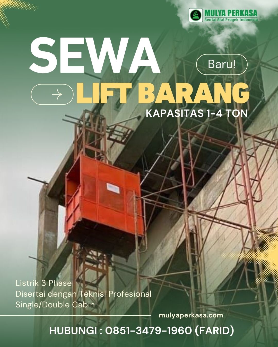 sewa lift barang Cilegon