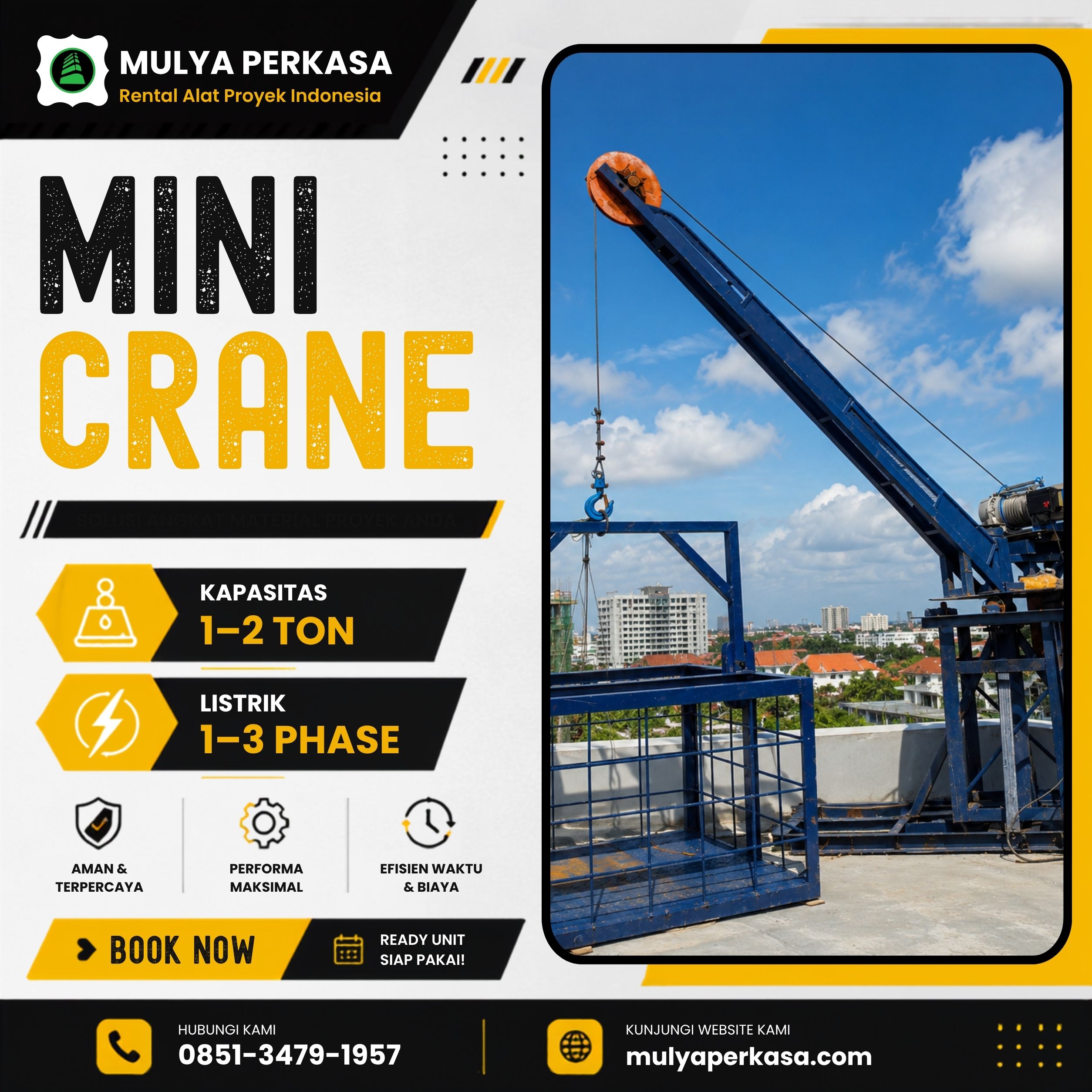 Sewa Mini Crane Depok Menjadi Pilihan Banyak Kontraktor
