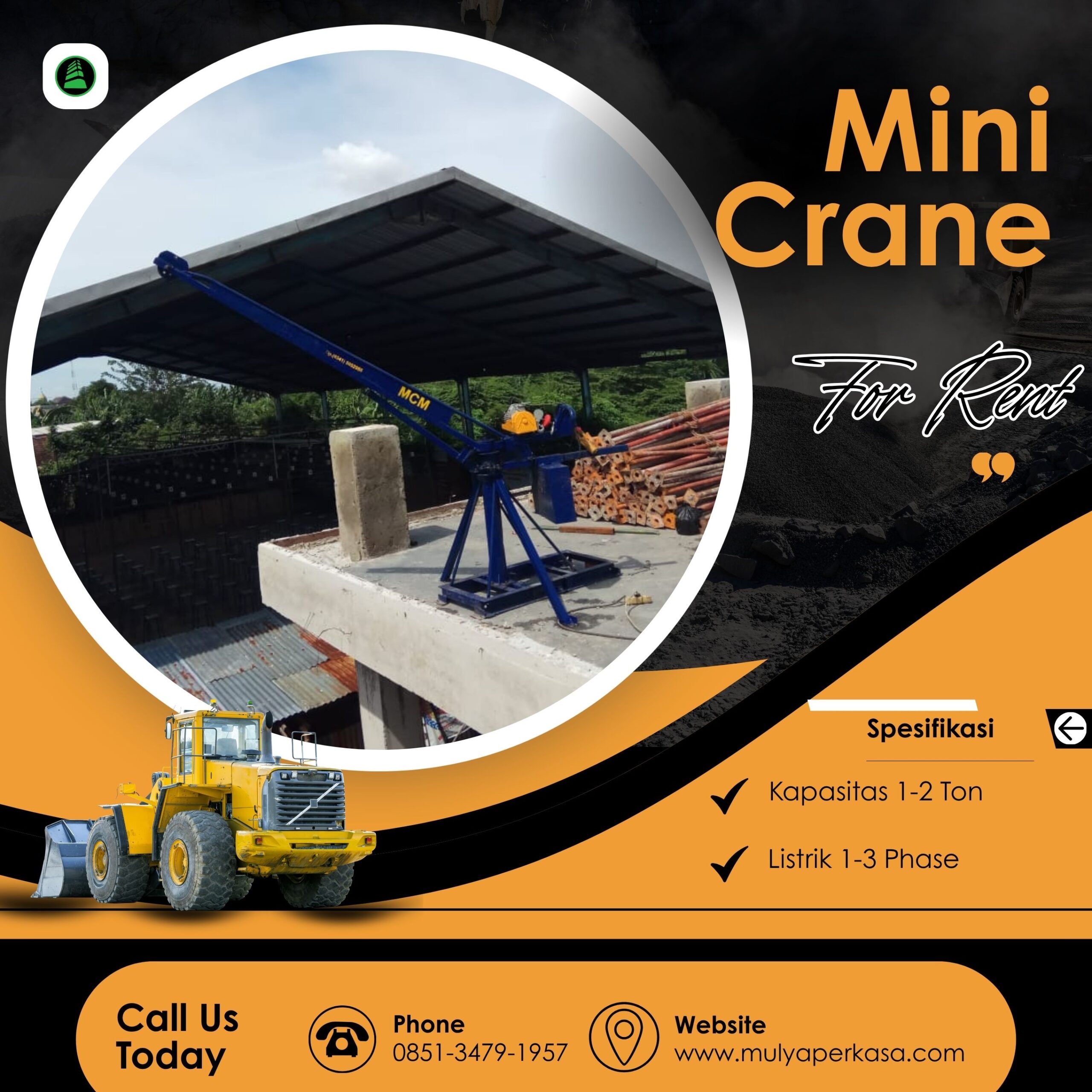 Sewa Mini Crane Serang