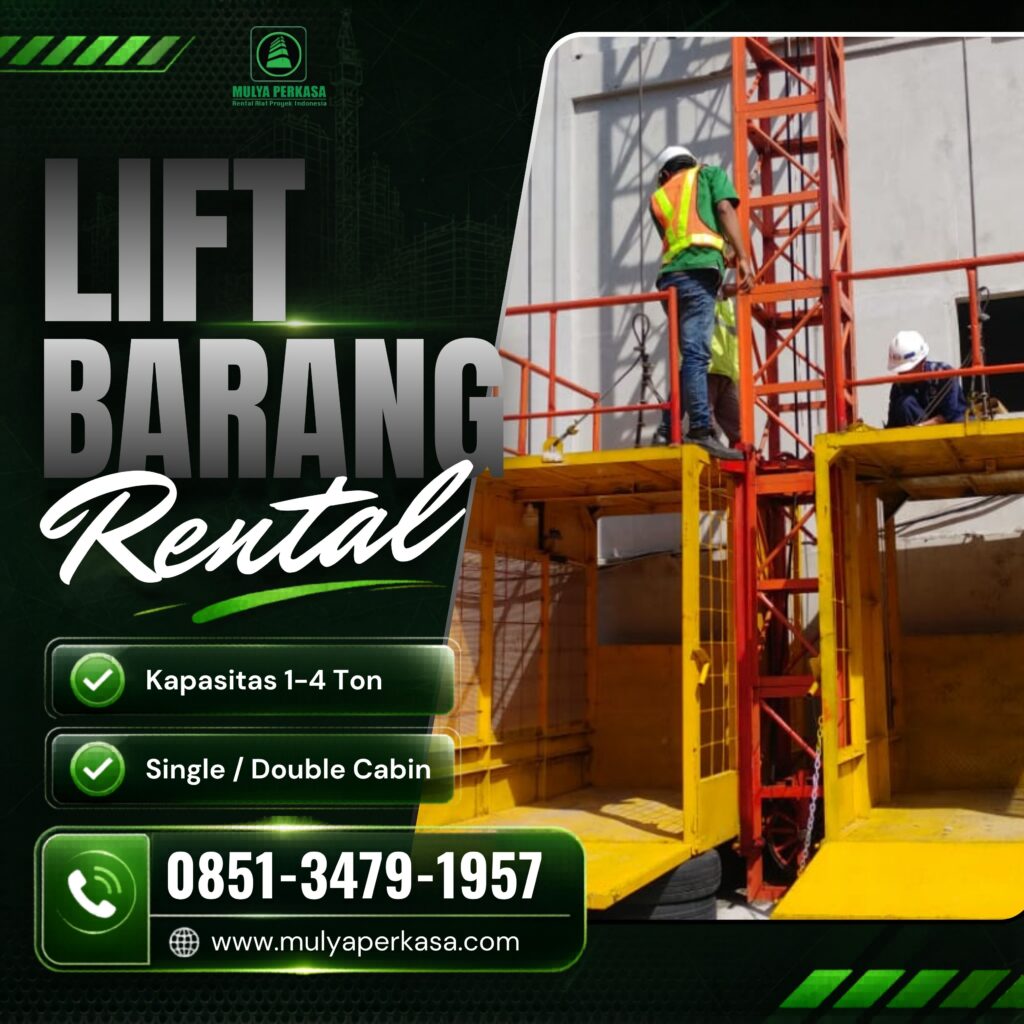 Sewa lift barang Depok tipe single cabin dan double cabin