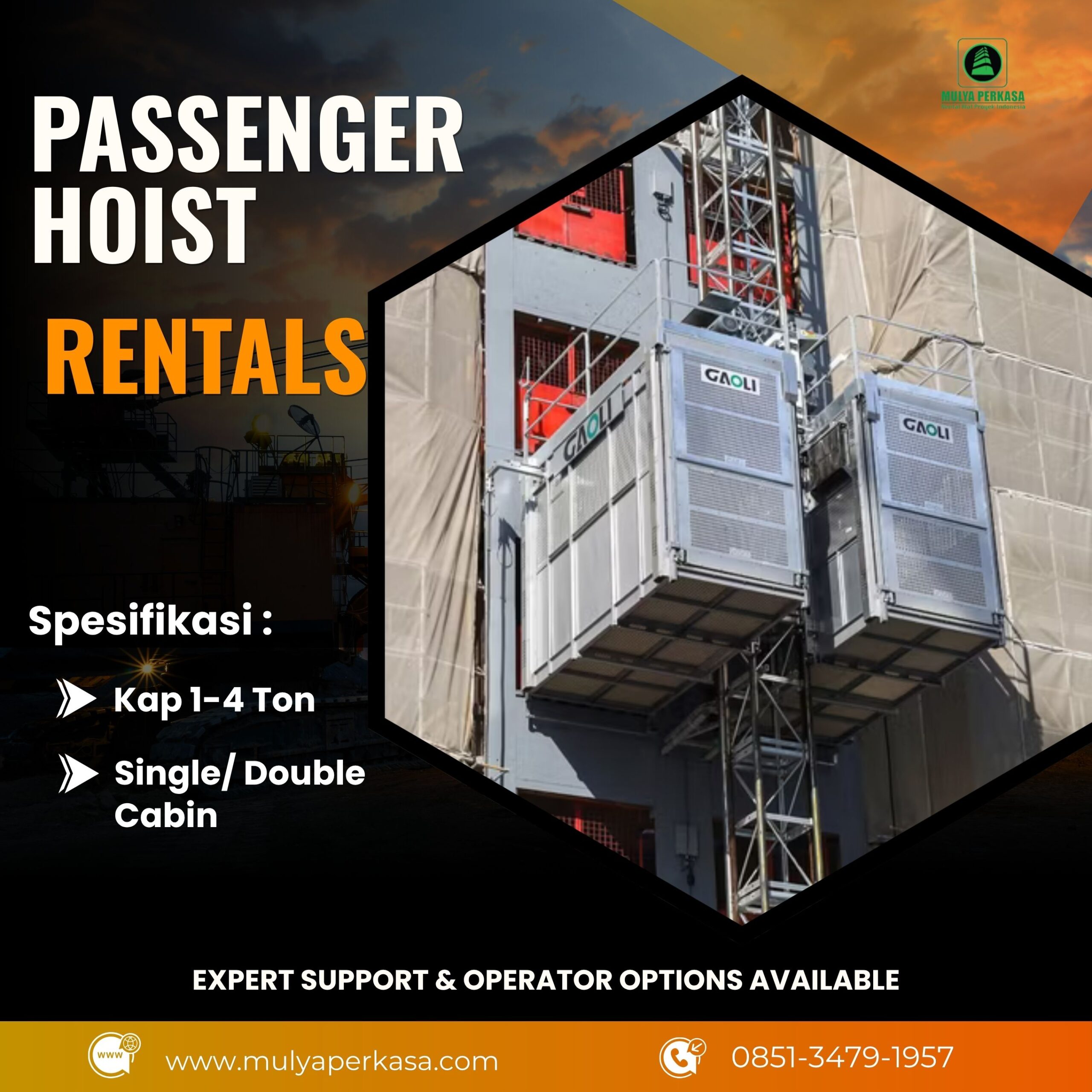 Sewa Passenger Hoist Binjai