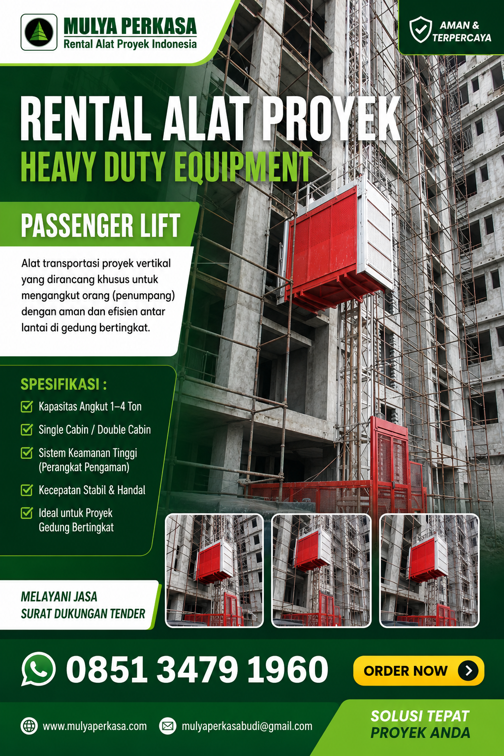 Sewa lift hoist Bogor berkualitas