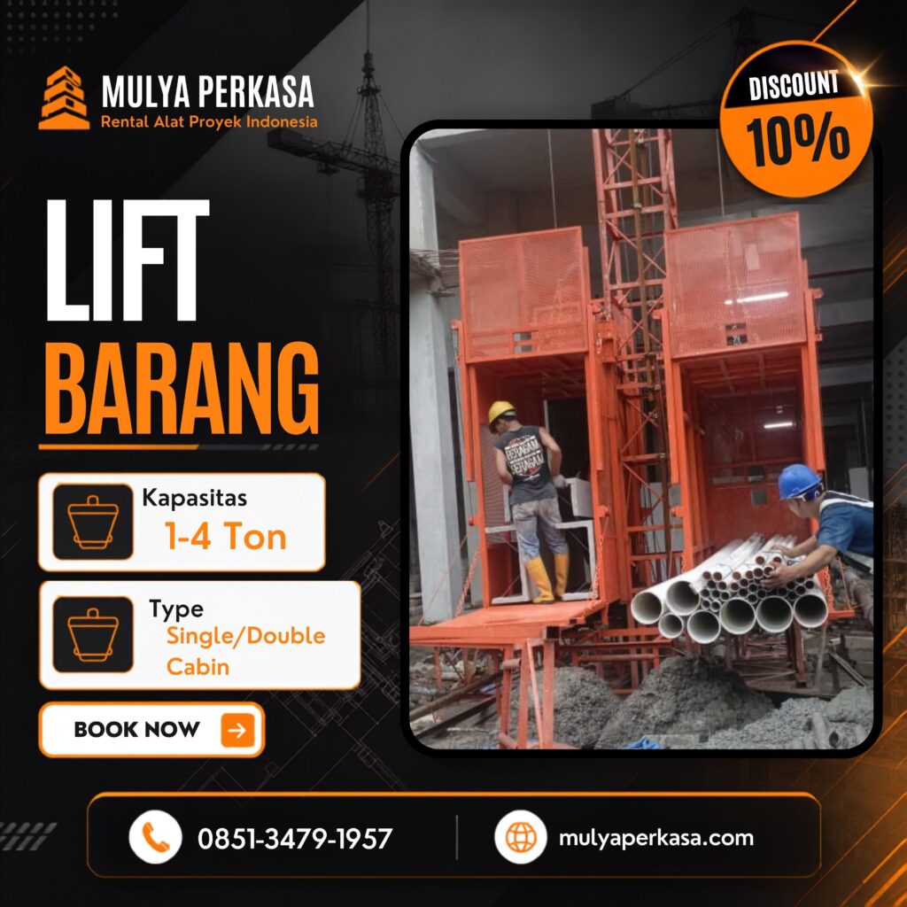 Sewa lift barang Lampung oleh CV Mulya Perkasa