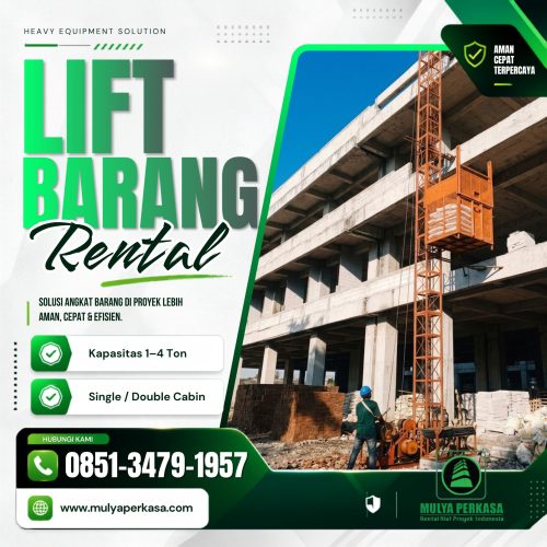 Sewa lift barang Depok terbaik untuk proyek gedung bertingkat.